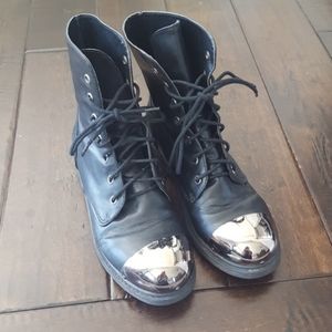 Mirror Toe Combat Boots